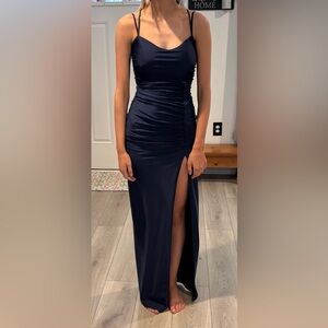 Navy Blue Long Dillards Dress